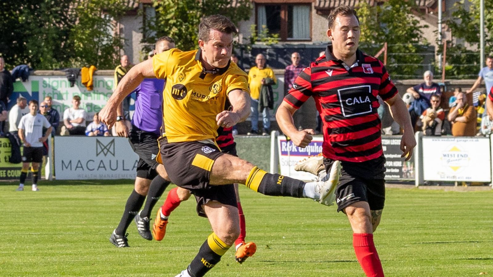 Conor Gethins in action for Nairn County v Inverurie Loco Works